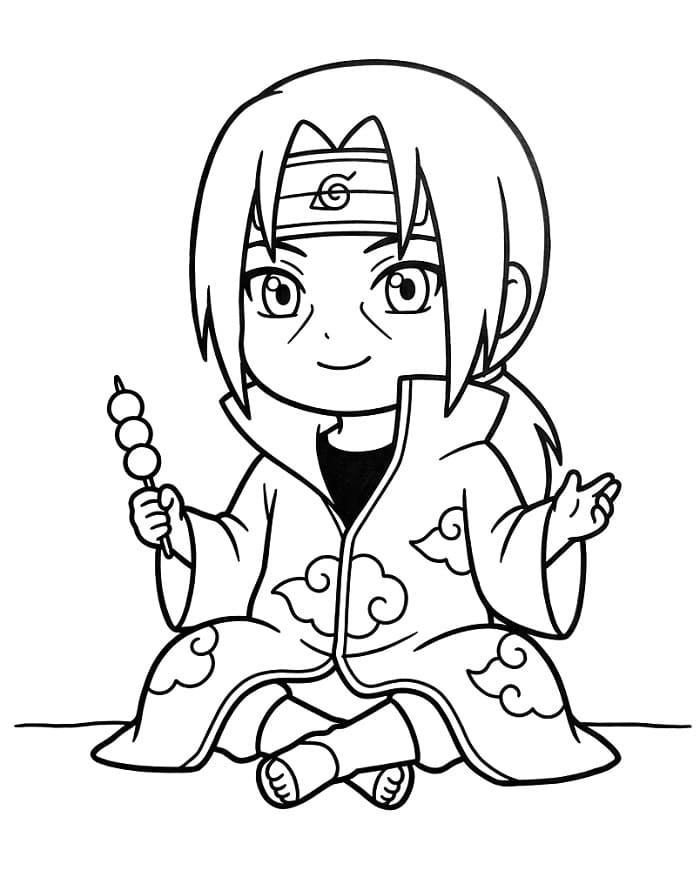 Bezplatný Itachi k vytisknutí omalovánka