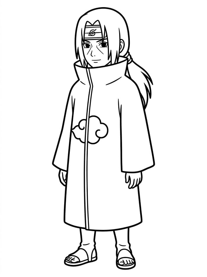 Bezplatný Itachi k vytištění omalovánka