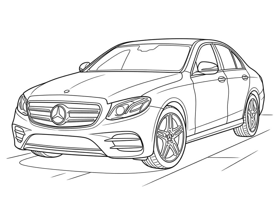 Bezplatný Mercedes k tisku omalovánka