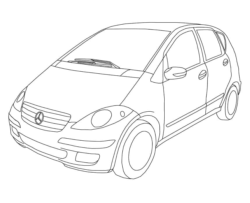 Bezplatný Mercedes omalovánka