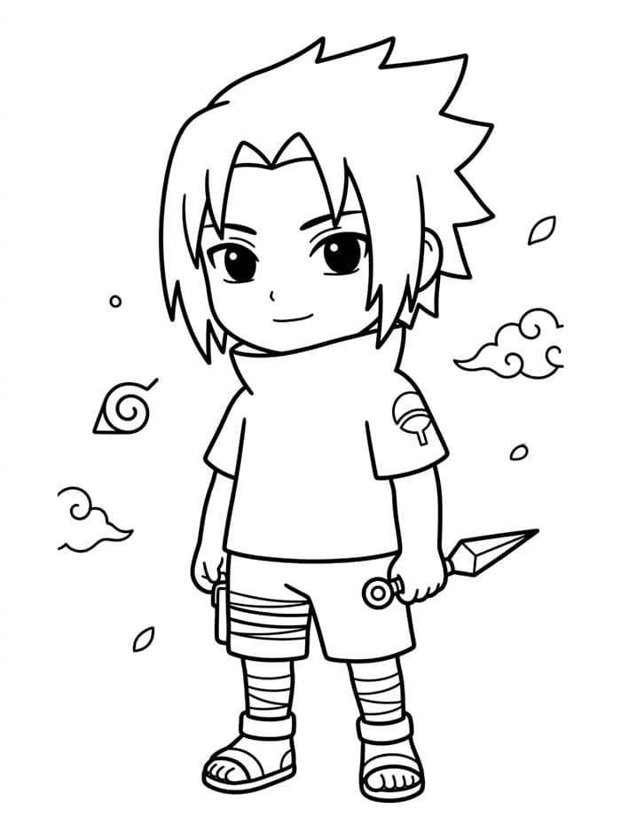 Bezplatný Sasuke omalovánka