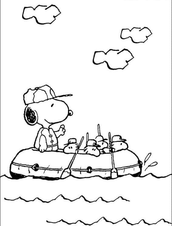 Bezplatný Snoopy k vytisknutí omalovánka