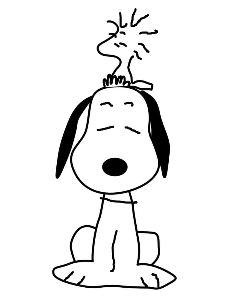 Bezplatný Snoopy pro děti omalovánka