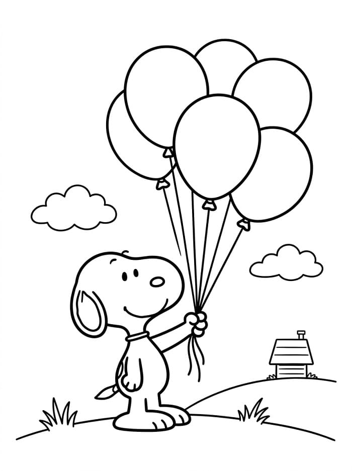 Bezplatný Snoopy omalovánka