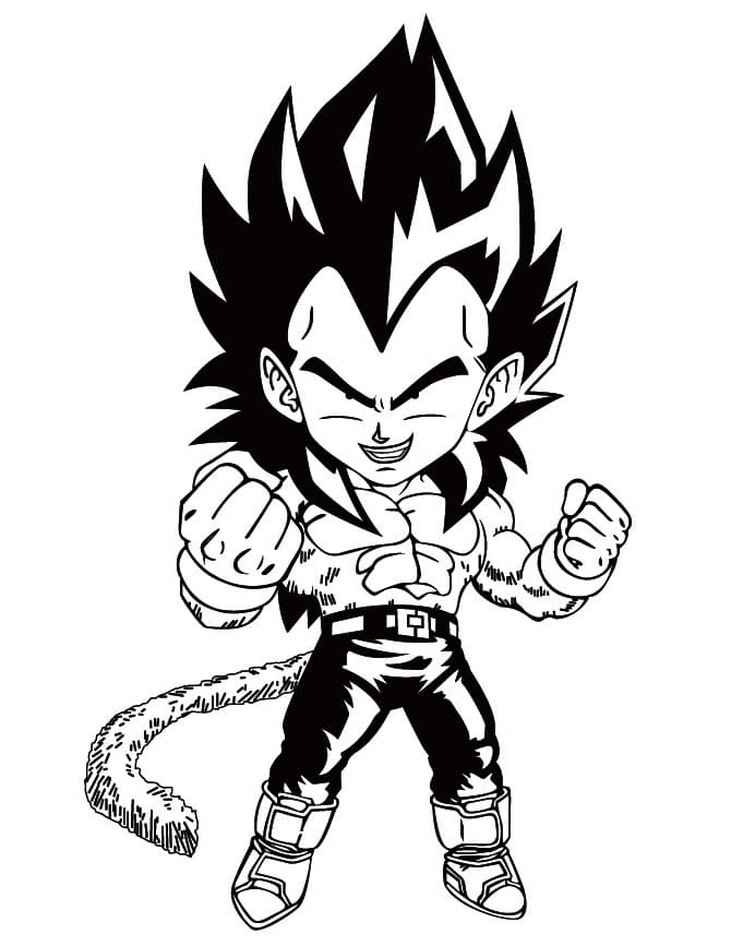 Bezplatný Vegeta k vytisknutí omalovánka
