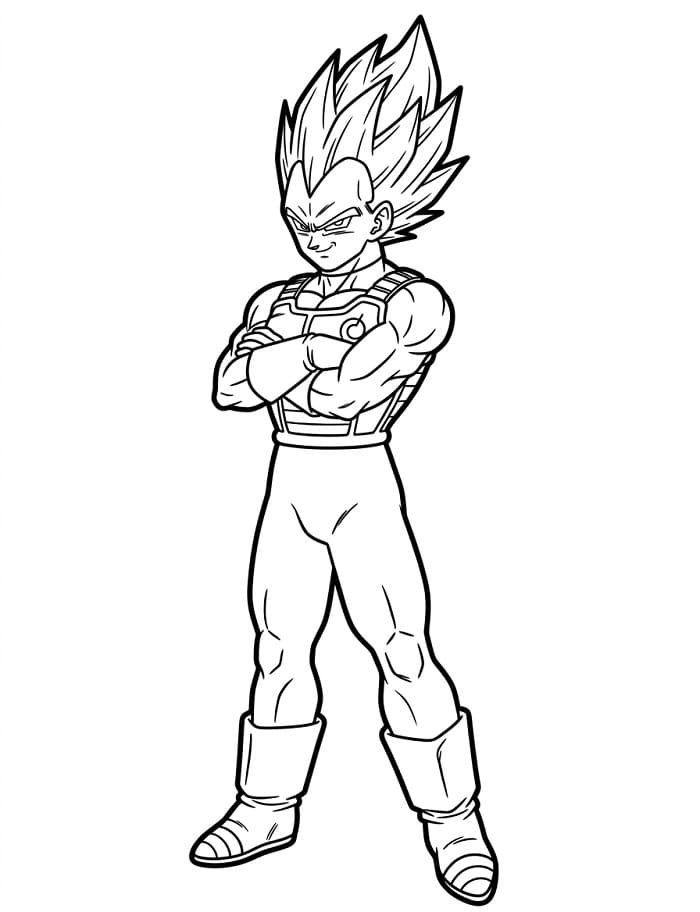 Bezplatný Vegeta k vytištění omalovánka