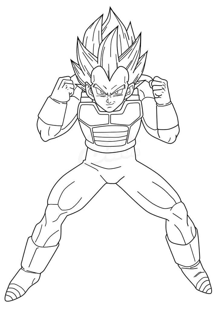 Bezplatný Vegeta pro děti omalovánka
