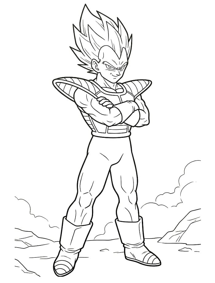 Bezplatný Vegeta omalovánka