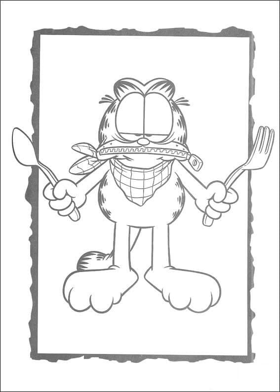 Bezplatný obrázek Garfielda omalovánka