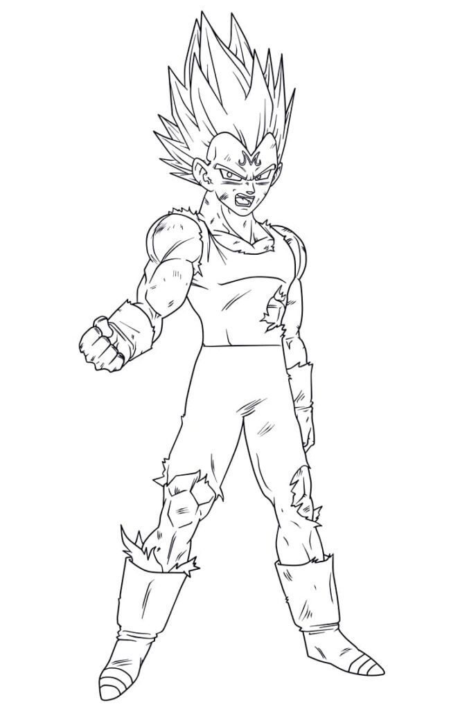 Omalovánka Bezplatný obrázek Vegety