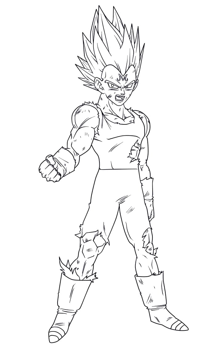 Bezplatný obrázek Vegety omalovánka