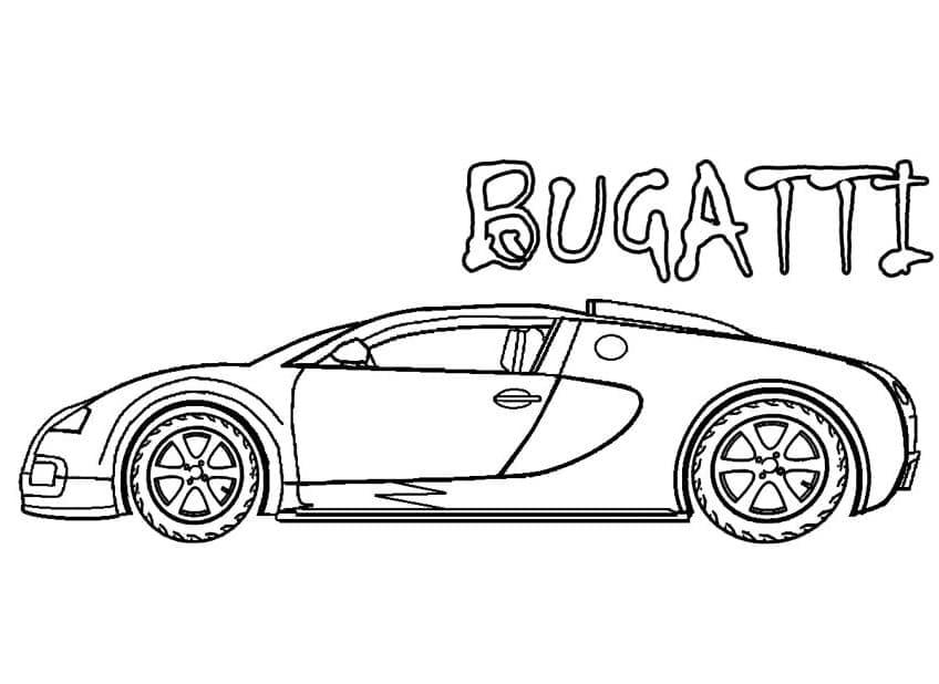 Bugatti k tisku omalovánka