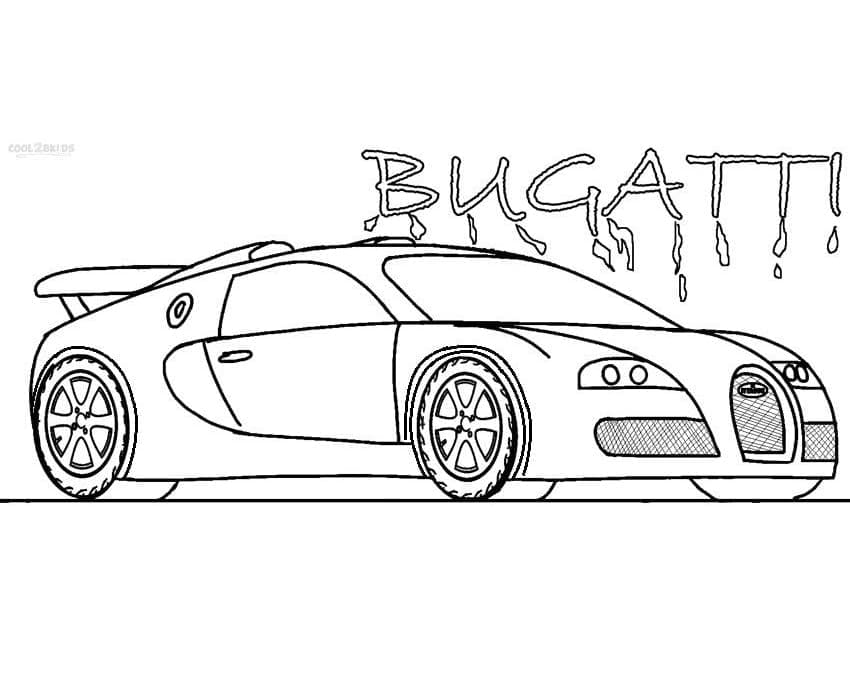Bugatti k vytištění pro děti omalovánka