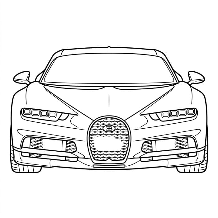 Bugatti na silnici omalovánka