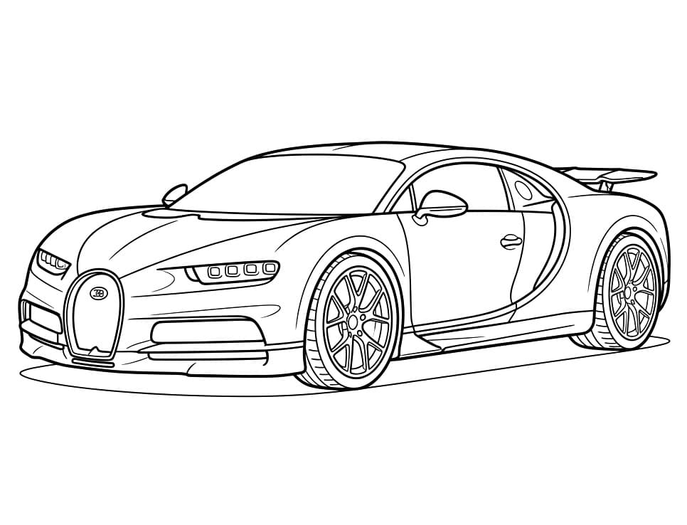 Bugatti omalovánka zdarma omalovánka