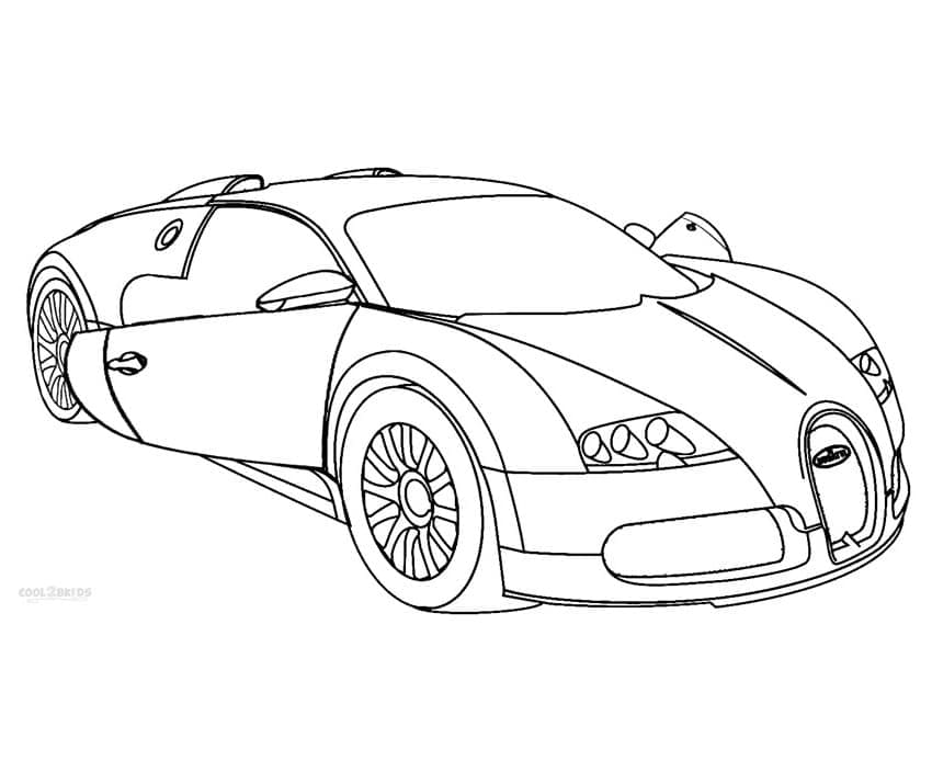 Bugatti pro děti omalovánka