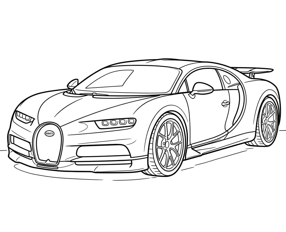 Bugatti tisknutelné omalovánka