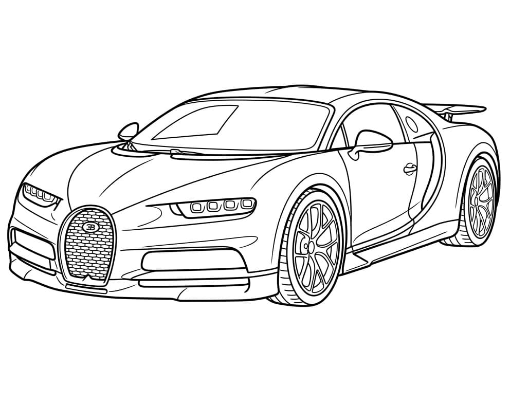 Bugatti zdarma omalovánka