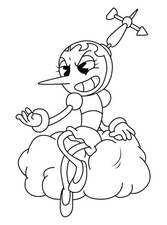 Cuphead 1 omalovánka