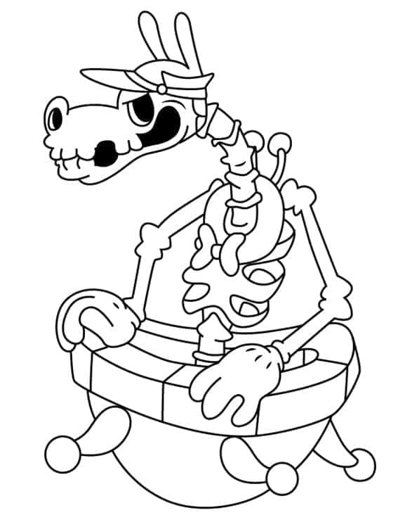 Cuphead pro 2leté děti omalovánka