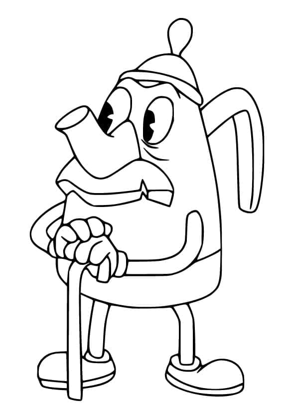 Cuphead pro 6leté děti omalovánka