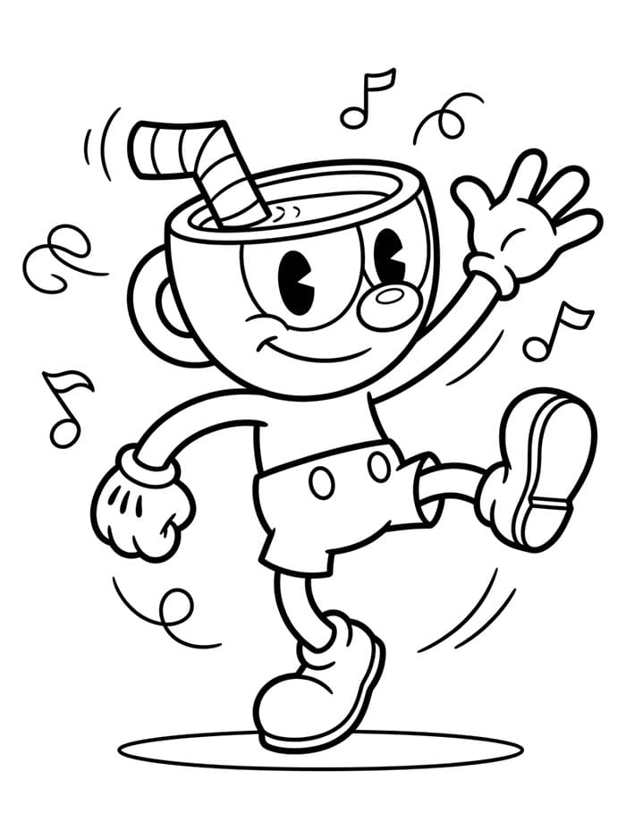 Cuphead pro děti omalovánka