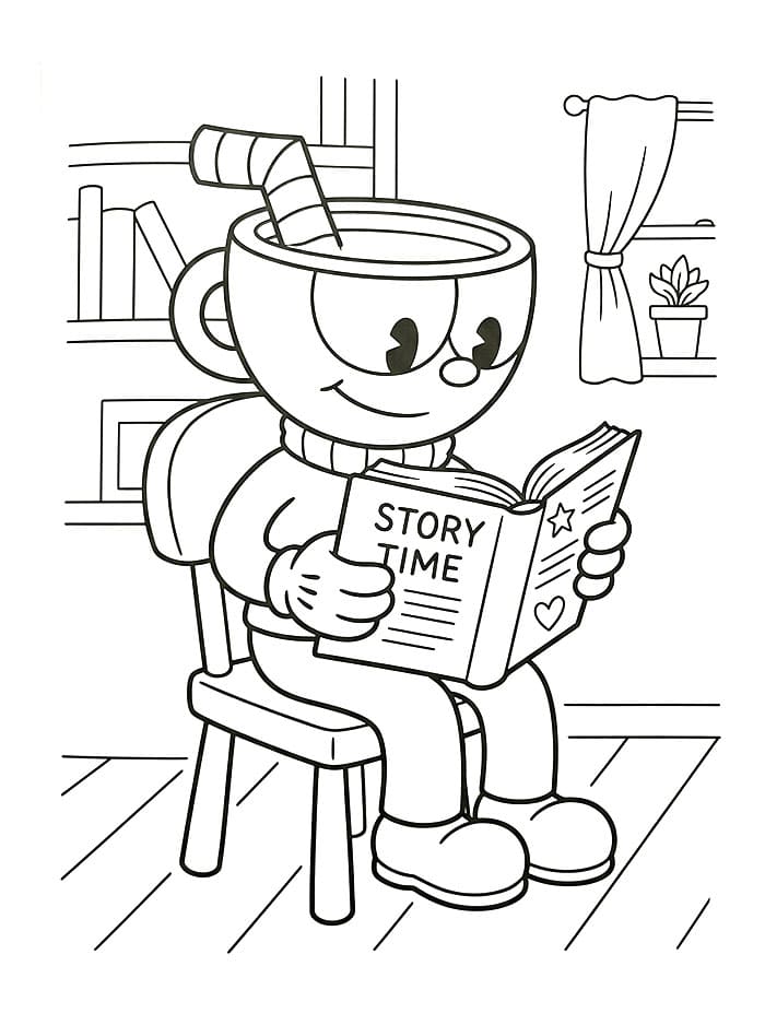 Cuphead zdarma pro děti omalovánka