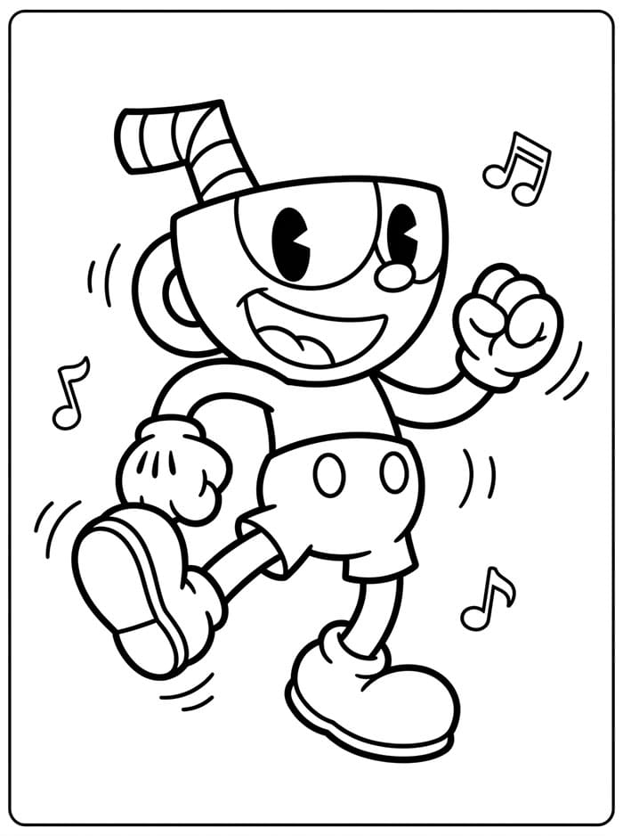 Cuphead zdarma omalovánka
