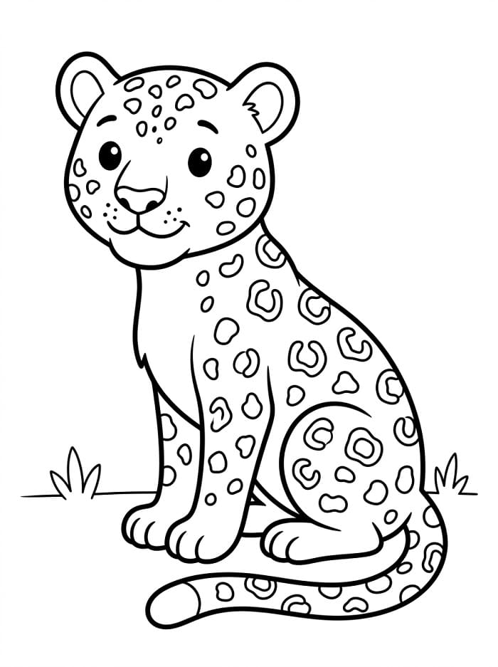 Leopard omalovánky