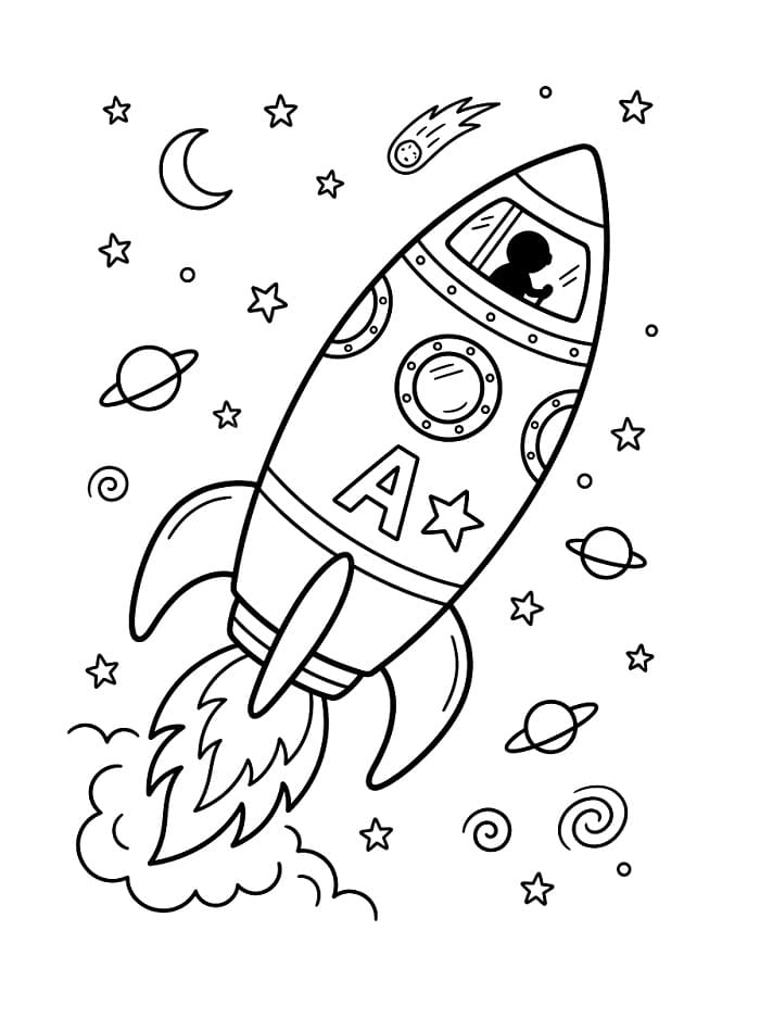 Dokonalá raketa omalovánka