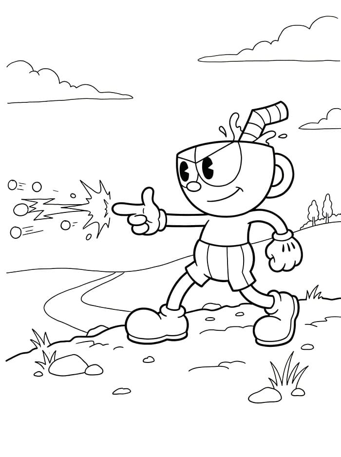 Dokonalý Cuphead omalovánka