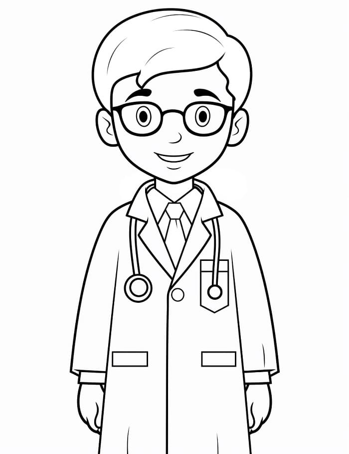 Doktor k vytisknutí omalovánka
