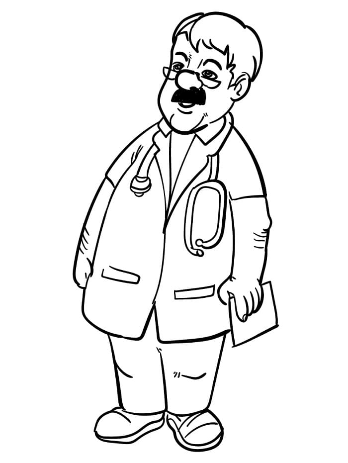 Doktor omalovánka zdarma omalovánka