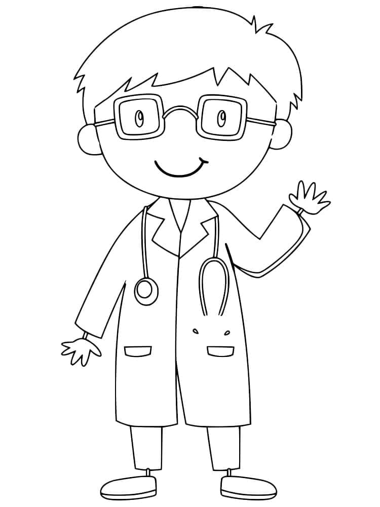 Doktor pro 2leté děti omalovánka