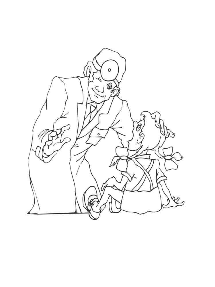 Doktor pro 3leté děti omalovánka