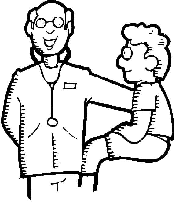 Doktor pro 4leté děti omalovánka
