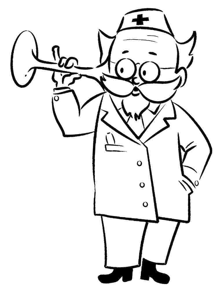 Doktor pro 5leté děti omalovánka