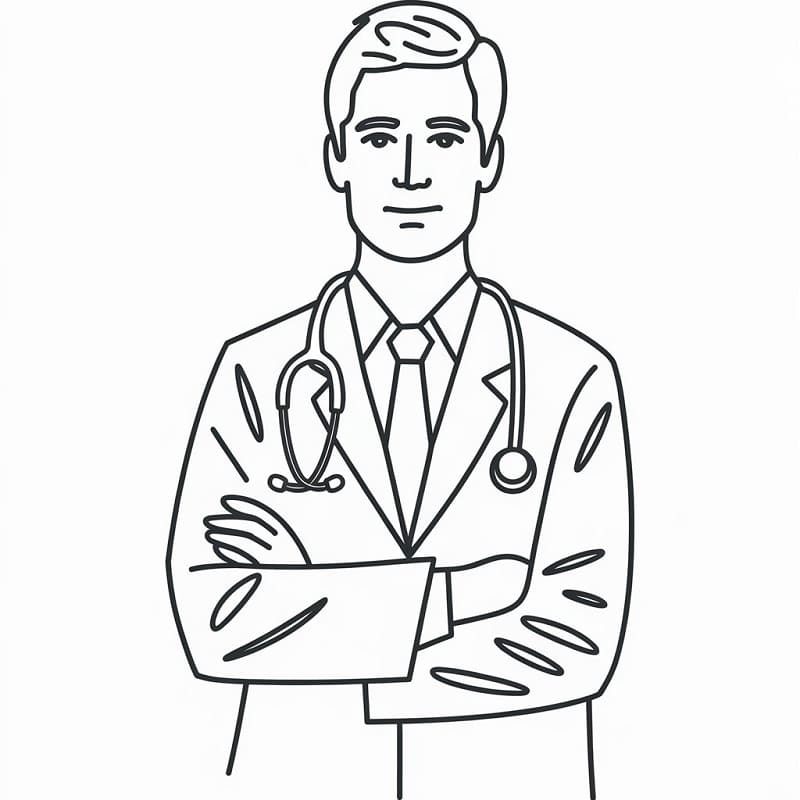 Doktor zdarma omalovánka