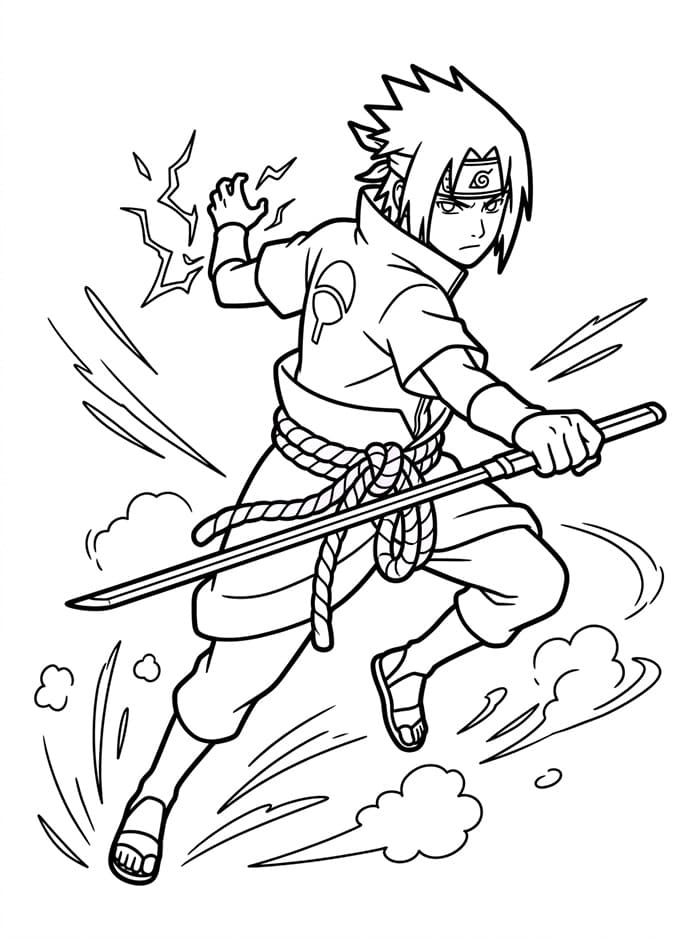 Fantastický Sasuke omalovánka