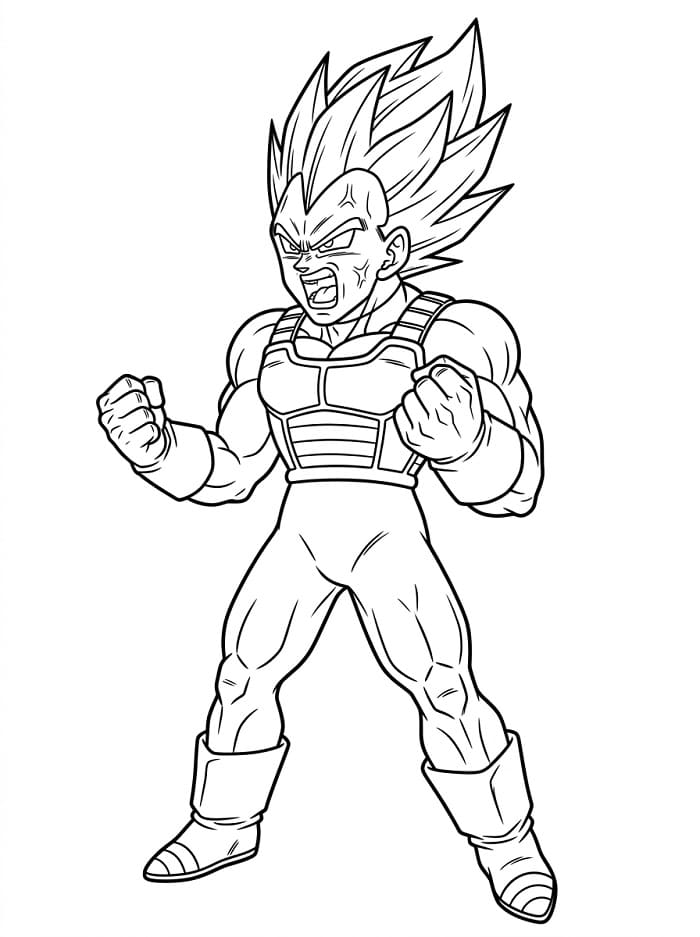 Fantastický Vegeta omalovánka
