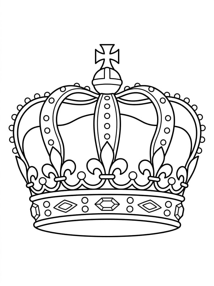 Fantazijní koruna omalovánka
