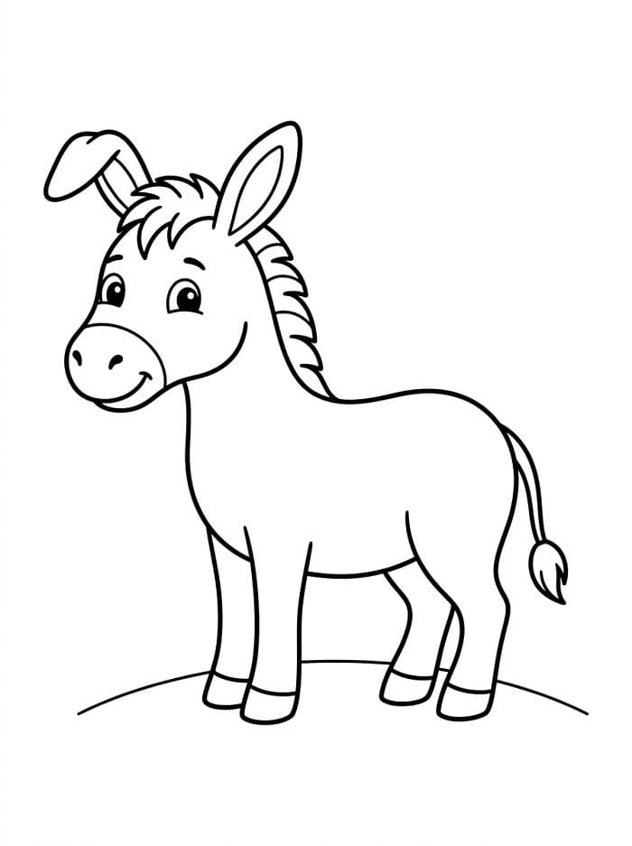 Farmářský osel omalovánka