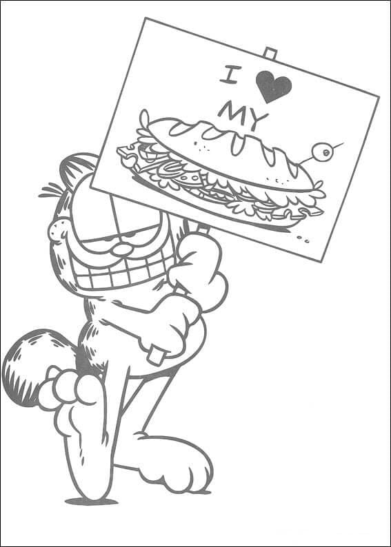 Garfield 3 omalovánka