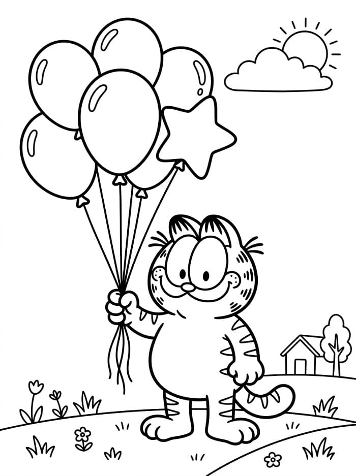 Garfield k tisku omalovánka