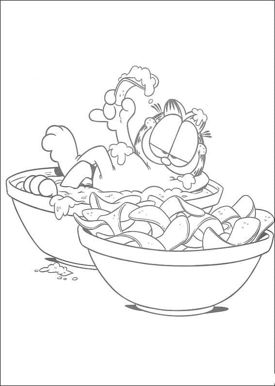 Garfield pro 4leté děti omalovánka