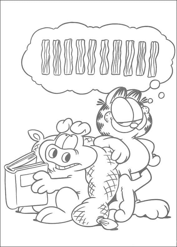 Garfield pro 5leté děti omalovánka