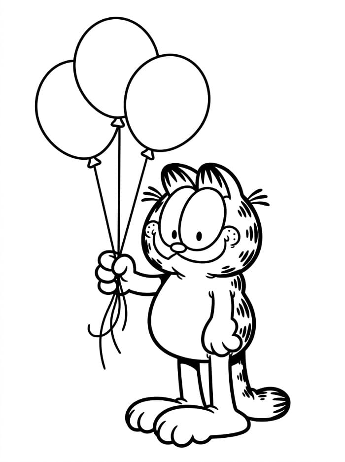 Garfield pro děti omalovánka