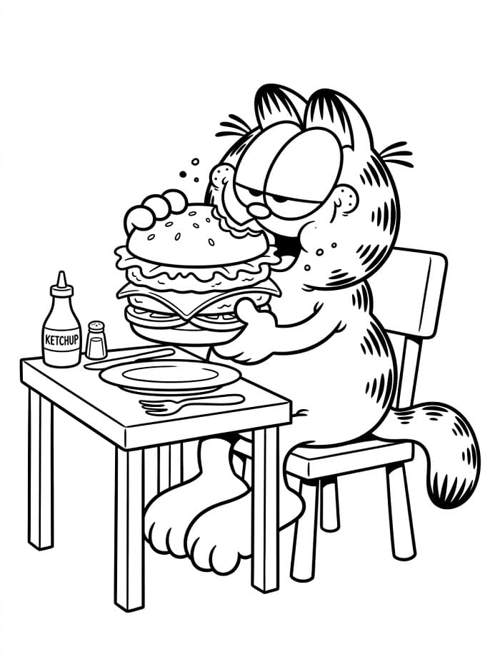 Garfield zadarmo omalovánka