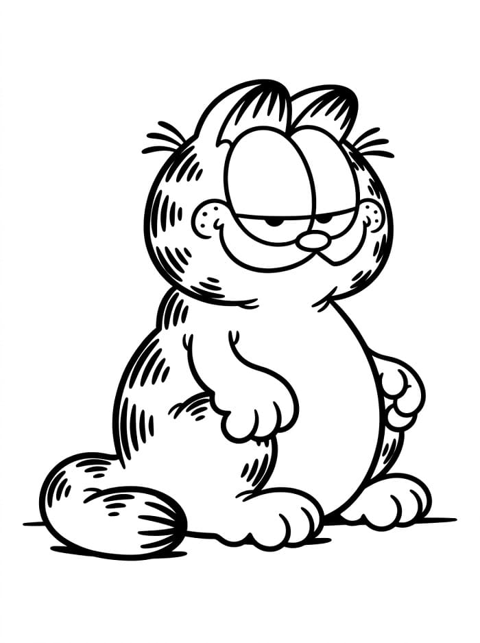 Garfield zdarma pro děti omalovánka