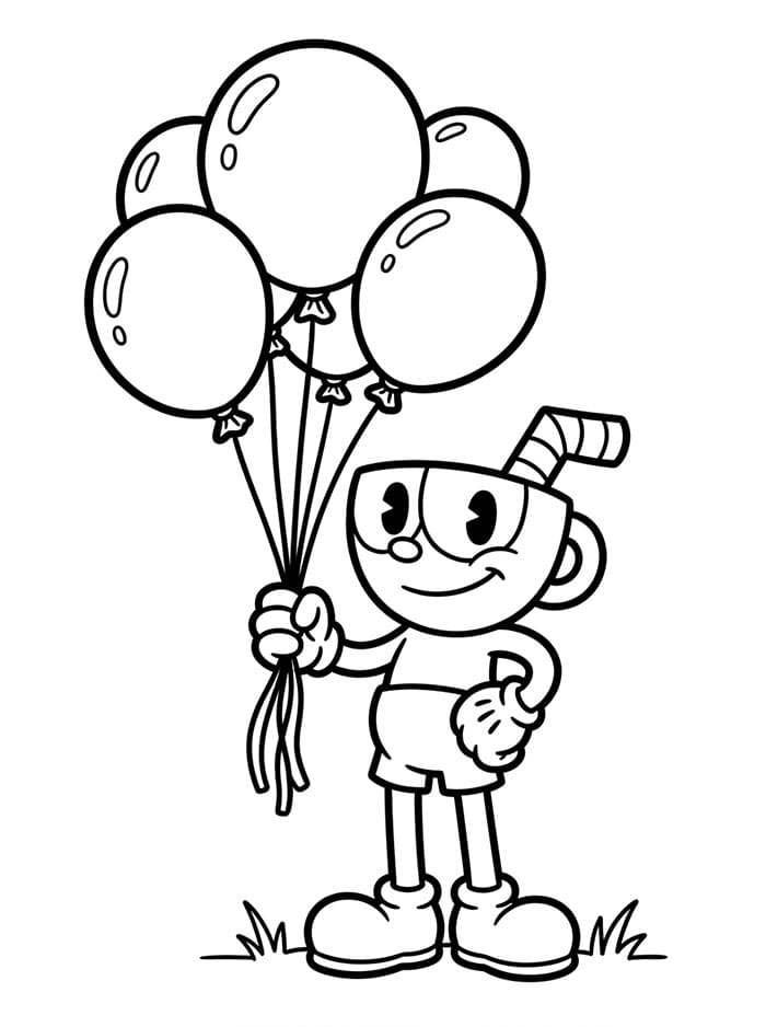Hra Cuphead omalovánka